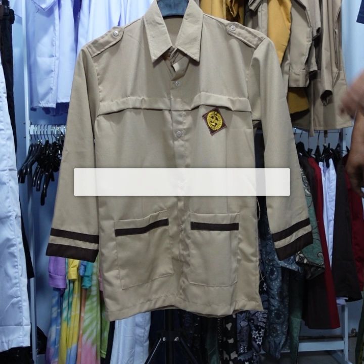 Baju Seragam Sekolah Pramuka Siaga SD MI Lengan Panjang Coklat Susu