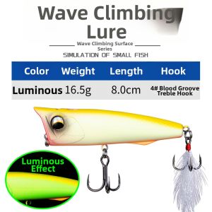 Ewitgo | Night Light Noise Surface Lure Long Casting Floating Fishing Bait