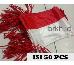 isi 50 pcs bendera merah putih kecil motor-mobil-sepeda-pawai
