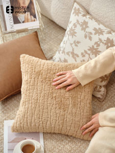 หมอนกอดโซฟาสไตล์นอร์ดิกหมอนพิงห้องนอนห้องรับแขกแบบเรียบง่ายเบาะอิงสีชาสไตล์ INS หรูหราเบาๆเบาะหน้าต่างเบย์อลิซ