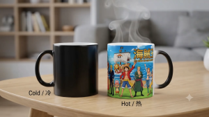 One Piece Magic Mug Color Changing Ceramic Cup 330ml Anime Heat Sensitive Coffee Mug Creative Gift