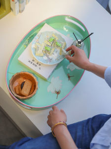 Large Size Iron Art Tray Hotel Coffee Shop Multi-Functional Tray for Living Room Coffee Table Dining Table Fruit And Snack Plate