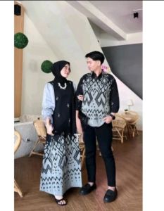 baju couple pasangan dress kondangan  outfit tenun raya