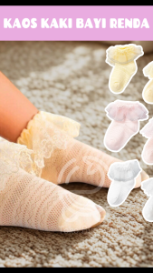 Mai Baby Kaos Kaki Renda Bunga Premium Untuk Bayi Cewek Newborn 0-12 Bulan Jala Halus Anti Gerah