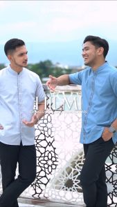 Coop Design - Hilmi Koko Bordir Kerah Changi Collarless Katun Oxford Lengan Pendek Pria