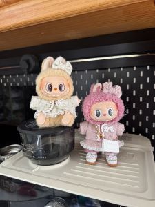 Labubu ชุดเดรสแฟชั่นฤดูใบไม้ร่วงสไตล์ Macaron สำหรับงานปาร์ตี้ ชุดเล่นกิ๊บติดอุปกรณ์เสริมสำหรับเด็ก ชุดกระดูกสันหลังสุดเก๋