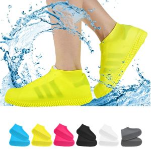 Bọc giày không thấm nước chống trượt chống nước overshoes cao su silicon bọc giày đi mưa đi xe đạp ngoài trời bảo vệ áp dụng cho nam giới phụ nữ trẻ em (lớn Đen)