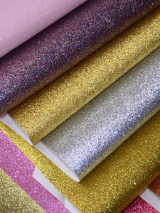 Pure Color PU Oxford Fabric Glitter Gold Sparkle Powder Highlighting Stage KTV Decor Shoes Leather Home Sponge Pad Fabric Handmade DIY