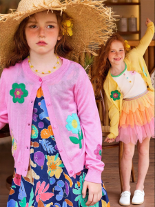 PPTOWN | Lightweight Breathable Floral Butterfly Embroidered Girls Jacket Lyocell