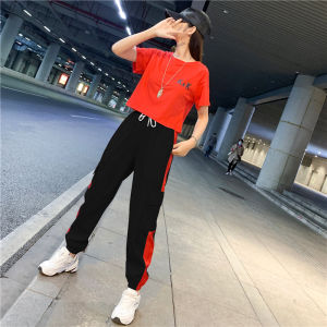 Shuffle Dance Clothing New Exercise Outfit Fashion Dancing Square Dance Fashion Brand Loose Casual Two-Piece Suit Womens Summer