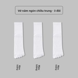 MiiOW | Tất năm ngón chống mùi kháng khuẩn cho nam mùa xuân thu tất cotton thể thao ba mảnh tất năm ngón tất mùa đông tất mùa hè