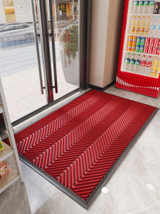 Red Welcome Mat Anti-Slip Commercial Entrance Door Mat Company Front Door Thickened Floor Mat Easy Clean Hand Washable