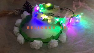 (6 PCS) BANDO FLOWER CROWN LED / BANDO MAHKOTA BUNGA LINGKAR NYALA / BANDO BUNGA LINGKAR LED / FLOWERCROWNLED / BANDO CANTIK NYALA