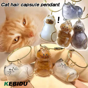 KEBIDU กล่องเก็บขนสัตว์เลี้ยงผมลูกสุนัขใสของที่ระลึกที่ระลึกภาชนะแคปซูลสำหรับแมวสุนัขขนสร้อยคอจิวเวลรี่พวงกุญแจของตกแต่งสัตว์เลี้ยงคู่รักของขวัญแสดงที่บ้าน