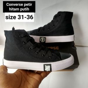 (COD)sepatu anak sekolah model tinggi/sepatu anak umur 6 sampai 15 tahun/sepatu sneaker/sepatu hitam putih bertali/sepatu anak pria dan wanita/sepatu bermain/sepatu murah/sepatu anak SD dan SMP/sepatu anak perempuan dan laki-laki size 31 sampai 36