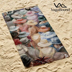 BILIBILI | Hat Crowd Impression Beach Towel Sand Free Quick Dry Absorbent Thin Compact Towels for Swimming Pool Camping Beach Accessories
