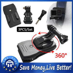 【Local delivery】 360 Degree Rotary Backpack Clip Mount for GoPro Hero 9 8 7 Black Xiaomi Yi 4K Sjcam Eken Shoulder Belt for GoPro Accessory HSQ-Backpack-Gopro-Clip