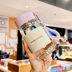 แก้วน้ำแก้วเซรามิกขนาดเล็กพร้อมสายสะพายเท้าสูงสำหรับตีกาแฟเช้า แก้วน้ำสำหรับใส่เหล้า แก้วน้ำสำหรับตีกาแฟเช้า