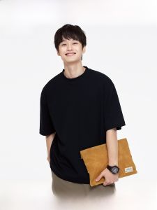 เสื้อยืดแขนสั้นผ้าฝ้ายหลวมสบาย ๆ สำหรับฤดูร้อน ระบายอากาศได้ดี ป้องกันแสงแดด ป้องกันรอยยับ ผ้าฝ้ายผสมโพลีเอสเตอร์