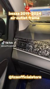 TCS Perodua bezza 2019-2024 forged carbon dashboard air outlet frame panel cover accessories