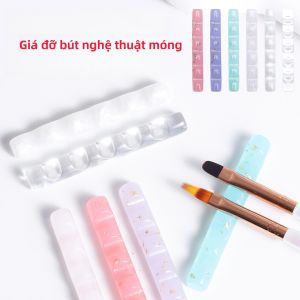 Giá Để Cọ Vẽ Móng Acrylic 5 Ngăn Trong Suốt Giá Để Bút Vẽ Giá Trưng Bày Cọ Gel UV Nhiều Màu Sắc Giá Để Dụng Cụ Làm Móng