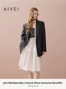 AIVEI | Autumn Boyfriend Style Suit Jacket with Drop Shoulder Design