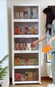 กล่องเก็บของพลาสติกพับได้ พร้อมล้อเคลื่อนที่ ดีไซน์เรียบหรู ทนทาน ใช้ในตู้เสื้อผ้า/ตู้ลิ้นชัก