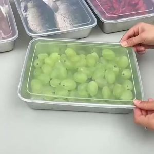 6 Hộp Đựng Thực Phẩm Bằng Thép Không Gỉ Dung Tích Lớn 1.2L Thích Hợp Đựng Rau Củ Quả Thịt Tươi Và Các Loại Thực Phẩm Khác