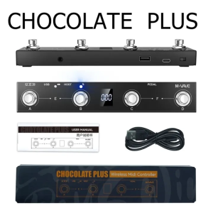 M VAVE Chocolate PLUS V2 /Black box Wireless Midi Controller 4 Buttons Foot Switch Advanced customization mode with switchable MIDI Host Interface Control Function