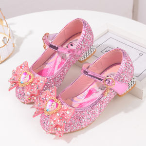 Silver White High Heel Dance Shoes for Girls