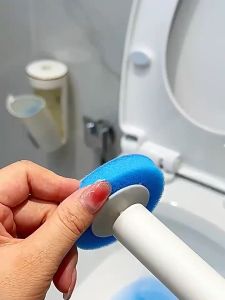 🌟DIY🌟 ฟรีรีฟิว8ชิ้น แปรงขัดชักโครก แบบใช้แล้วทิ้ง ที่ขัดห้องน้ำ อุปกรณ์ทำความสะอาดห้องน้ำ ขจัดสิ่งปนเปื้อน ดับกลิ่น 3in1