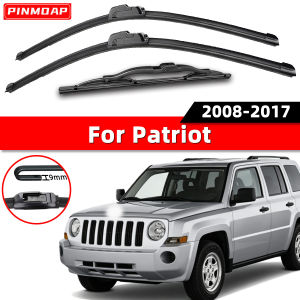 PINMOAP 3PCS Silent Wiper Suitable For Jeep Patriot 2008-2017 Front Rear Wiper Blades All Season Windshield Replacement Car Kit