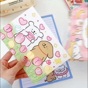 แบบนี้ต้องมี! กระดาษจดหมายน่ารักๆสไตล์เกาหลี พร้อมปกพิมพ์ลายดอกไม้