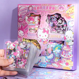 Ready Stock 100 Sheets/Box Cute Sticker Waterproof Sticker Kuromi Melody Cinnamoroll Stickers