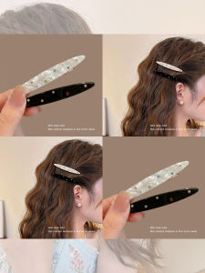 NING ZHOU | Colorful Crystal Acetate Duckbill Clips for Womens Forehead Bangs