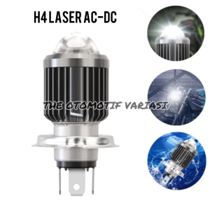 LAMPU UTAMA H4 LASER 3 KAKI 20 WATT 12-24 VOLT JAUH DEKAT PUTIH PUTIH UNTUK MOTOR MOGE DAN MOBIL