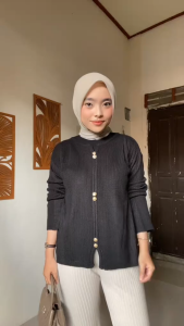 INCES BLOUSE KNIT / ATASAN RAJUT WANITA / CARDIGAN KNIT MURAH