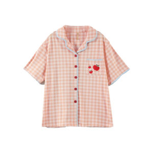 Miiow | Pure Cotton Sleepwear Womens Short Sleeve Home Clothes Two-Piece Set Cat Person Official 2025 New Summer Autumn Collection