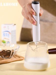 ❤️ LAHOME Coffee Milk Frother Handheld 3-Speed USB Rechargeable On Sale Electric Whisk Mixers Egg Beater Foam Maker Stainless Steel Wireless Coffee Frother Handheld Foam Maker For Lattes Electric Milk Frother Handheld For Cappuccino Frappe Matcha