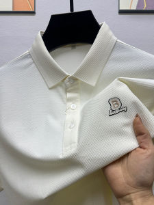 Áo Thun Polo Nam Tay Ngắn Cao Cấp Thêu Lụa Cotton Mùa Hè Cổ Polo Tay Lửng Màu Trơn Đơn Giản Thời Trang Thường Ngày