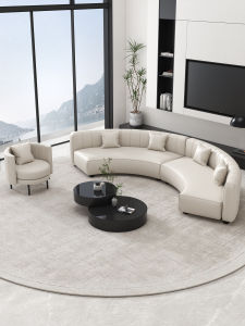 YIZUO | Elegant Minimalist Business Curved Sofa