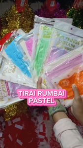 Tirai Ulang Tahun Pastel Tirai rumbai Ulang Tahun