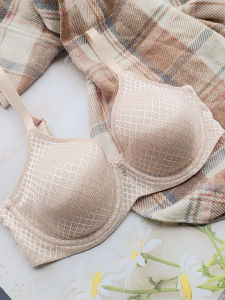 สบายยุโรปและอเมริกา Original Single Thin Cup Bra พร้อมแหวนเหล็กเต็มถ้วยขนาดใหญ่ ผู้หญิง ชุดชั้นใน สีดำ สีผิว