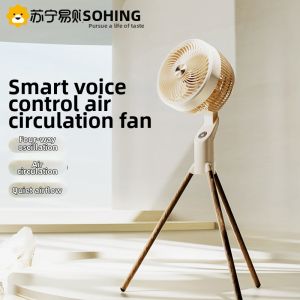 SOTHING | Smart Voice Controlled Mini Air Circulator Fan Portable Tabletop Fan Small Size Standing Fan with 10 plus Speed Levels