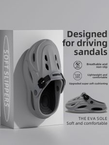 Mens Thick Bottom EVA Anti-Odor Slip-Resistant Driving Outdoor Sensation Thong Slippers Breathable Sporty Style Summer Sandals