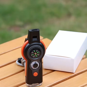 TL083 7-in-1 Emergency Survival Function Whistle/ Outdoor Multifunctional Tool Safety Whistle with Lanyard
