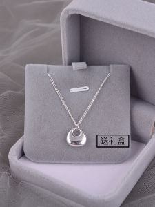 Mi Diamond Mesh Red Small Silver Necklace 925 Sterling Silver Simple Bracelet Minimalist Geometric Ins TikTok Xiaohongshu Same Style Pendant