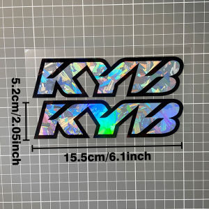 2PCS KYB Motorcycle Shock Absorber Stickers Waterproof Motorbike Front Forks Vinyl Decals for KTM BMW YAMAHA Kawasaki Suzuki