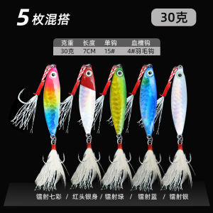 Far Casting Lure Shiny Blade Special for Bass Micro Iron Plate Sea Fishing 30g Lightweight Portable Fishing Gear for Travel