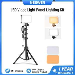 NEEWER Basic BP66 LED Video Light Panel Lighting Kit with Stand & Filters